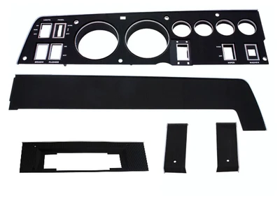 Rally Gauge Bezel kit for Non-A/C cars with 8 Track Radio bezel (5 piece kit)
