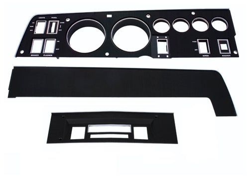 Rally Gauge bezel kit for A/C cars with AM/ FM Radio bezel (5 piece kit