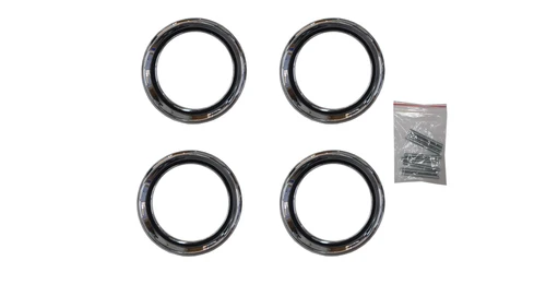 Taillight Bezels, Full set (these are the 4 separate round "bezels' that the lenses fit within) - discount exempt