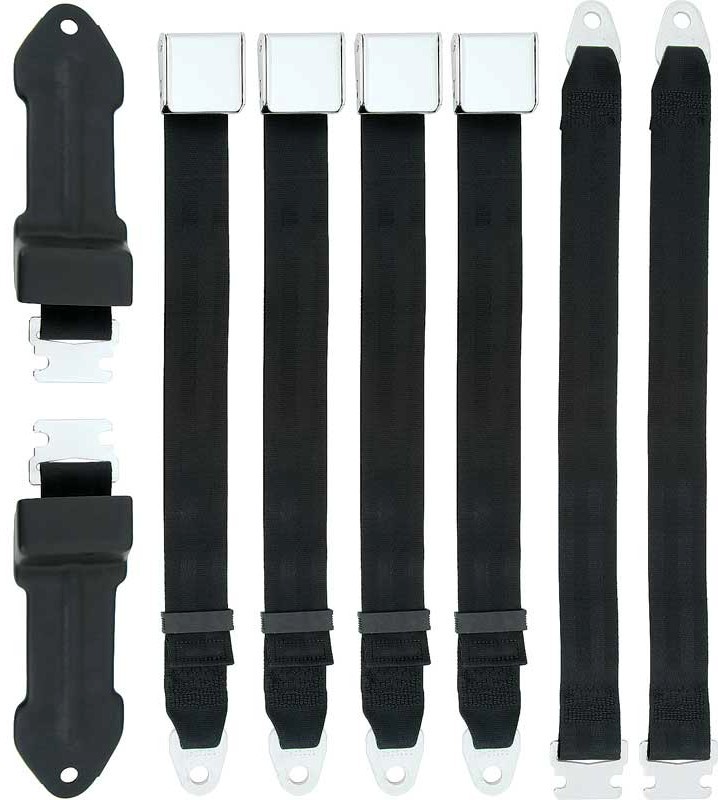 Seat Belts Bench Seats  <B>Please Note:</B>  These seat belts have not been tested for SAE standards like originals – meant for show only.  IF using a belt for safety issues – refer to “Close to Concourse Reproductions” since those have been SAE tested to original spec.  Only Color available for 1966-67 B-body is Black. (discount exempt)