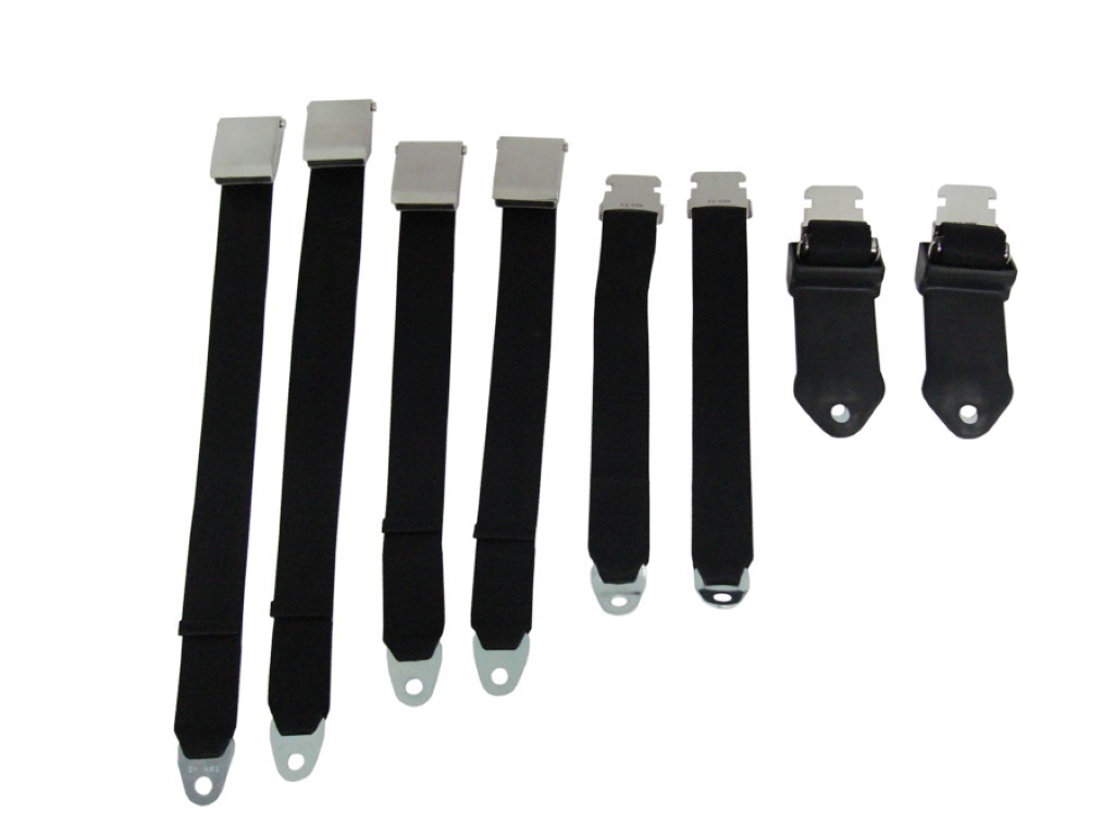 Seat Belts Bucket Seats <B>Please Note:</B>  These seat belts have not been tested for SAE standards like originals – meant for show only.  IF using a belt for safety issues – refer to “Close to Concourse Reproductions” since those have been SAE tested to original spec.  Only color that is available for 1966-67 B-body is Black. (discount exempt)