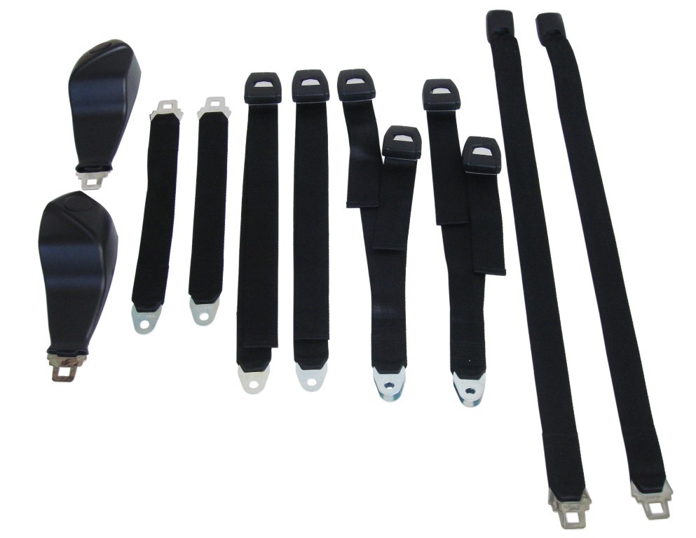 Seat Belts Bucket Seats  <B>Please Note:</B>  These seat belts have not been tested for SAE standards like originals – meant for show only.  IF using a belt for safety issues – refer to “Close to Concourse Reproductions” since those have been SAE tested to original spec.(discount exempt)