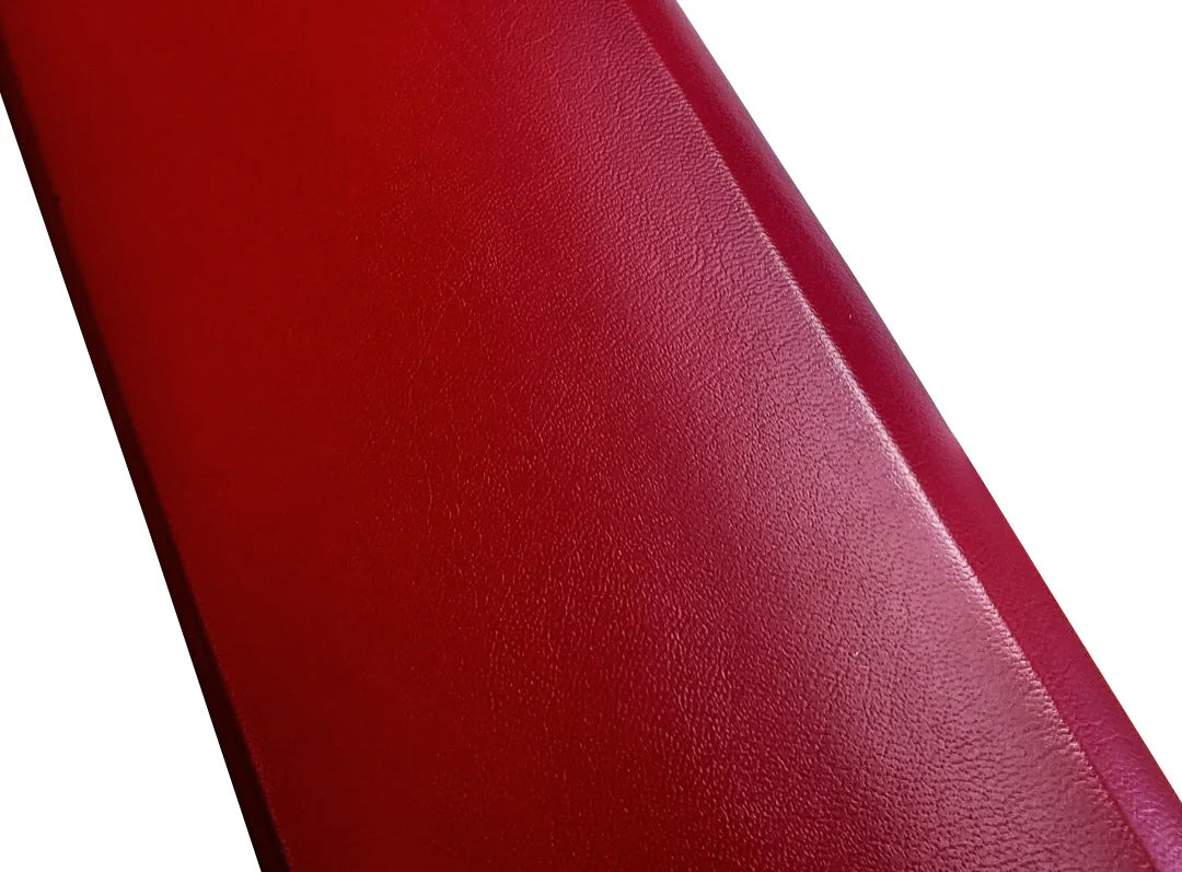 Dash Pad - Red, reproduction dash pads just like originals with metal cores that are vinyl wrapped