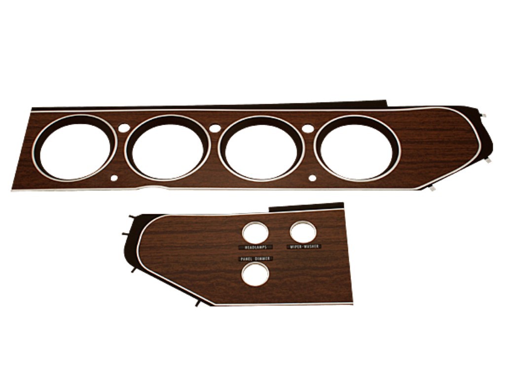 Rally Dash Gauge Bezel with 3 switches bezel (woodgrain) - discount exempt