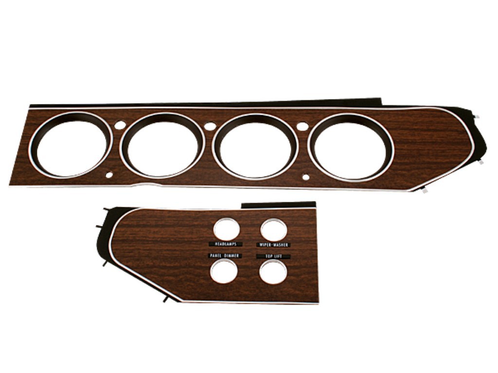 Rally Dash Gauge Bezel with Convertible switches bezel (woodgrain) - discount exempt