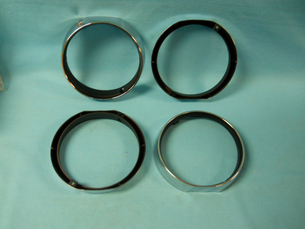 Headlight Bezel, Barracuda Set of 4 Chromed Headlight Bezels - discount exempt