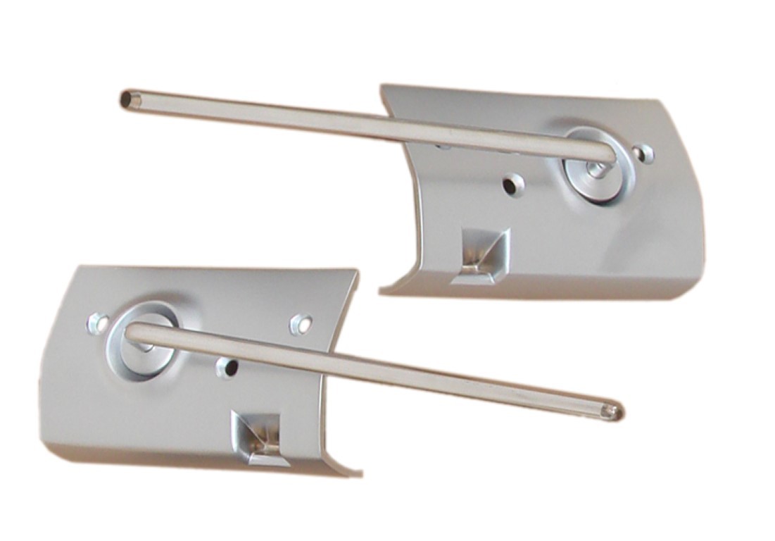 Convertible Header Lock / Sunvisor Plates(pair).  These hold the sunvisor rods