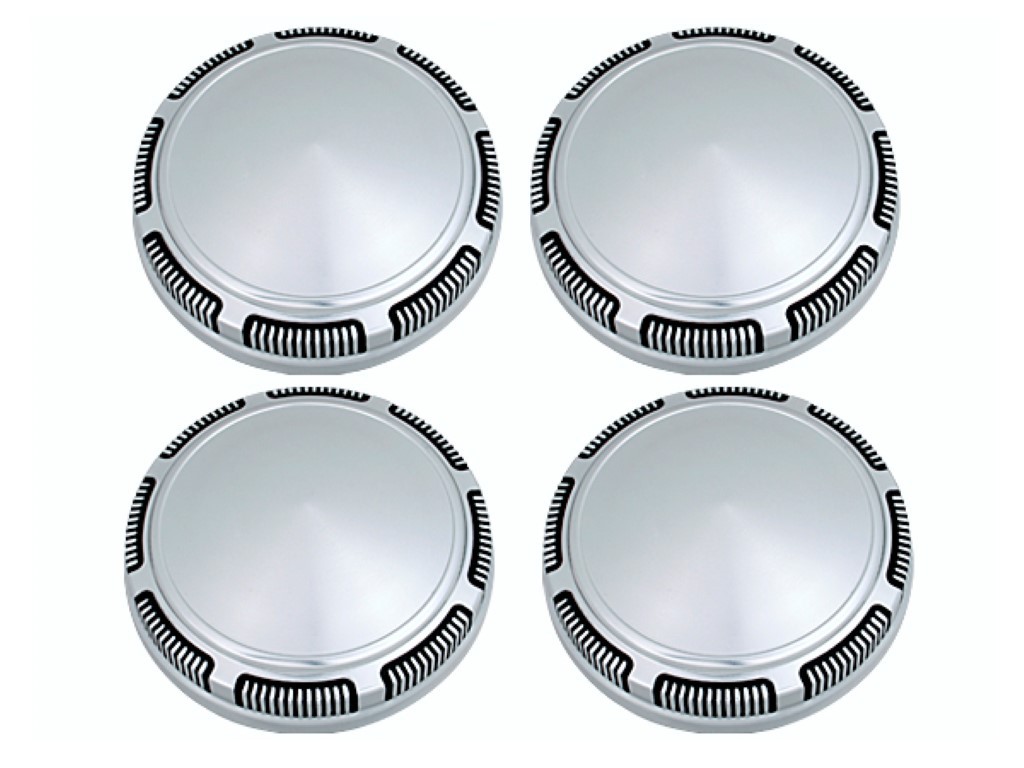 HUBCAPS- Mopar Aluminum Dog Dish Style - Complete set of (4) 1968 and later