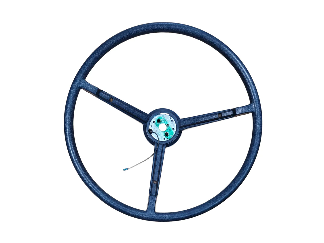 STEERING WHEEL - 3 spoke Deluxe steering wheel – Blue color (all except E-Body) - discount exempt