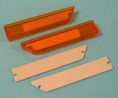 AMBER SIDE MARKER LIGHT LENS (Pair) - discount exempt