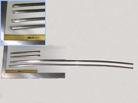 Cuda door top edge molding kit, includes door (will fit convertibles) and quarter panel moldings (hardtops only).