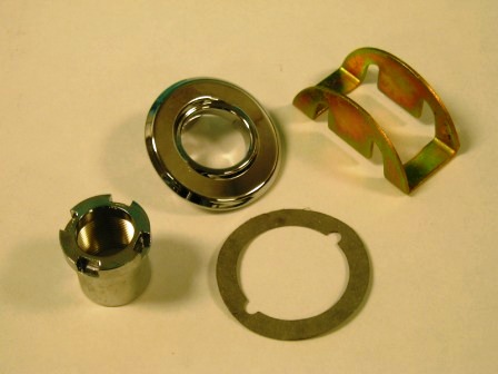 Antenna Mount Kit (chrome bezel, seal, nut and support bracket).  Everything to hold the mast...

Not for 1968-69 Barracuda's - see part #PM-A26
