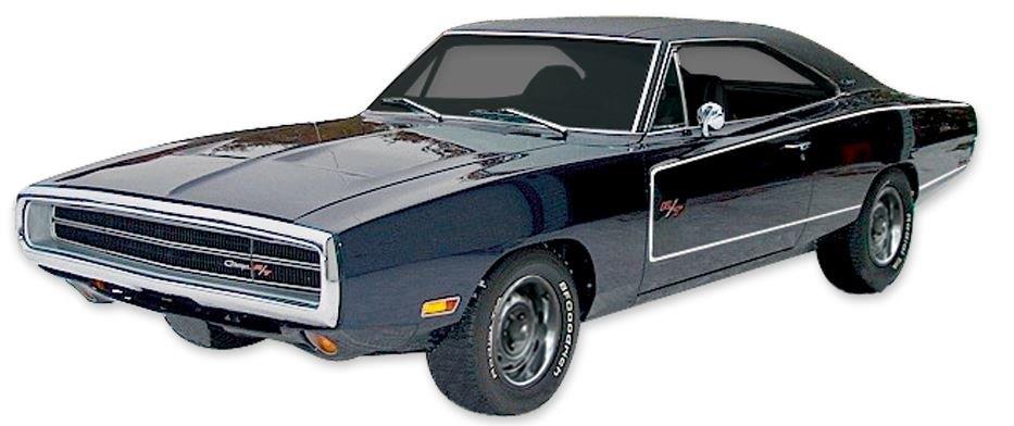 R/T Side Pin Stripes Kit-Door Scoops to Rear. White