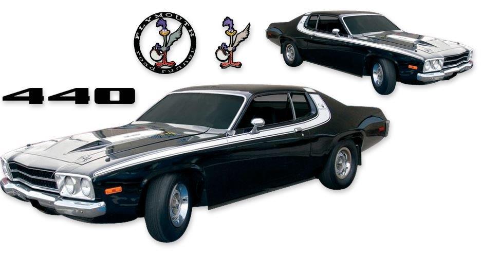 Sides & Roof Stripe Kit (Includes All 4 Birds, Hood Bulge Stripe and Engine Numberals.  B - Black, 
    W - White, or R - Red...