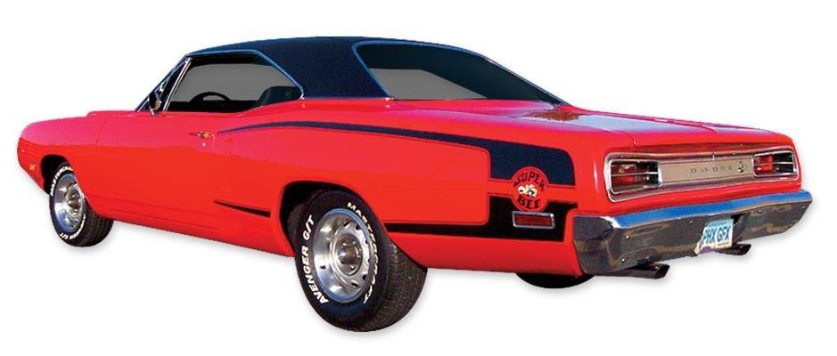 Super Bee Reverse "C" Longitudinal Stripe Kit (with Bees Logo) Black