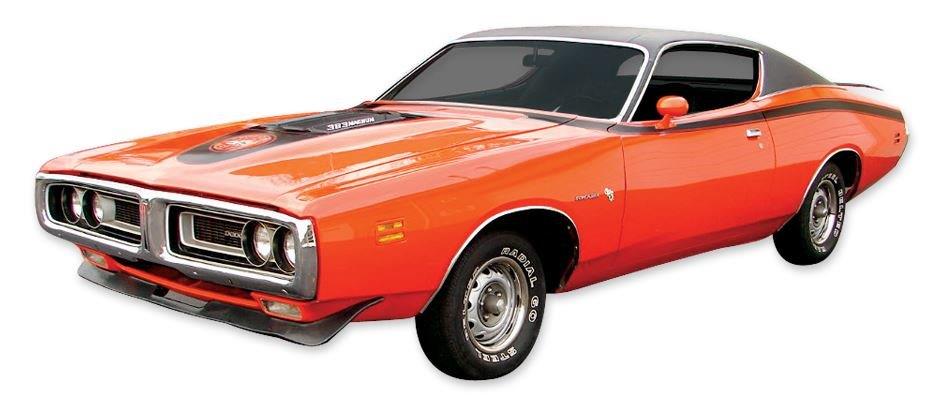 Super Bee Stripe kit.  Kit includes - (1) Large Hood Decal w/Bee, (2) rear quarter panel stripes, (2) door stripes, (2) fender stripes, (1) cowl stripe, (2) door bees and (1) black deck bee - in Matte Black
