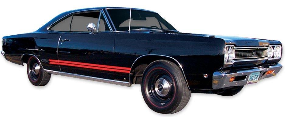 GTX Lower Body Side Stripe Kit. (Includes reflective maroon tail lights and bezel stripes) Black, Red or White.