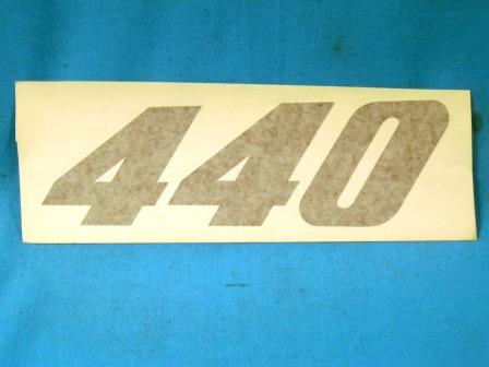 "440" Numbers (Pair). Black
