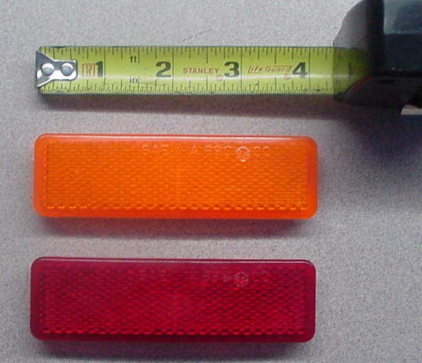 Full set of (4) lenses (2 red & 2 amber) reflector lenses.
All A-body Plymouths (and some Darts), also fits Plymouth B-body cars.