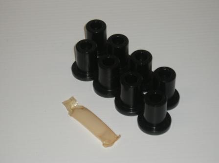 Black URETHANE rear spring shackle bushings -  7/8" Shackle kit