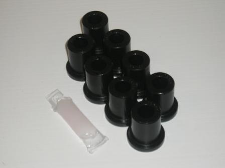 Black URETHANE rear spring Shackle Bushings - 1"