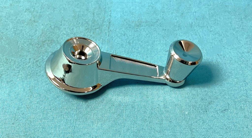 Window Crank - short 4" style. Found for the rear quarter glass operation or even the front wing window operation on larger cars (each)
