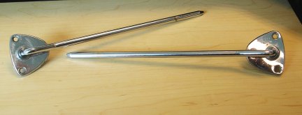 Sunvisor covers WITH sunvisor chrome rods (1 piece) For 1960-62 models these will fit and work, but they had a very small suttle cosmetic difference (Pair)