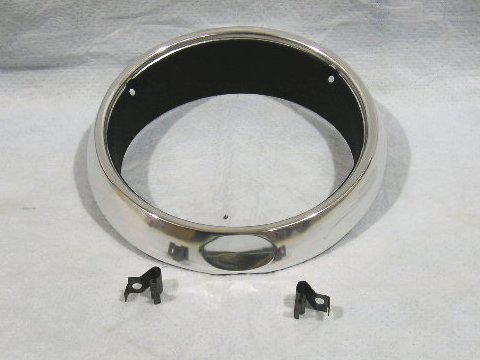 Headlight Bezel (each) - Clips or hardware does NOT come with headlight bezel.  Sold separately if needed or old ones can be re-used generally.