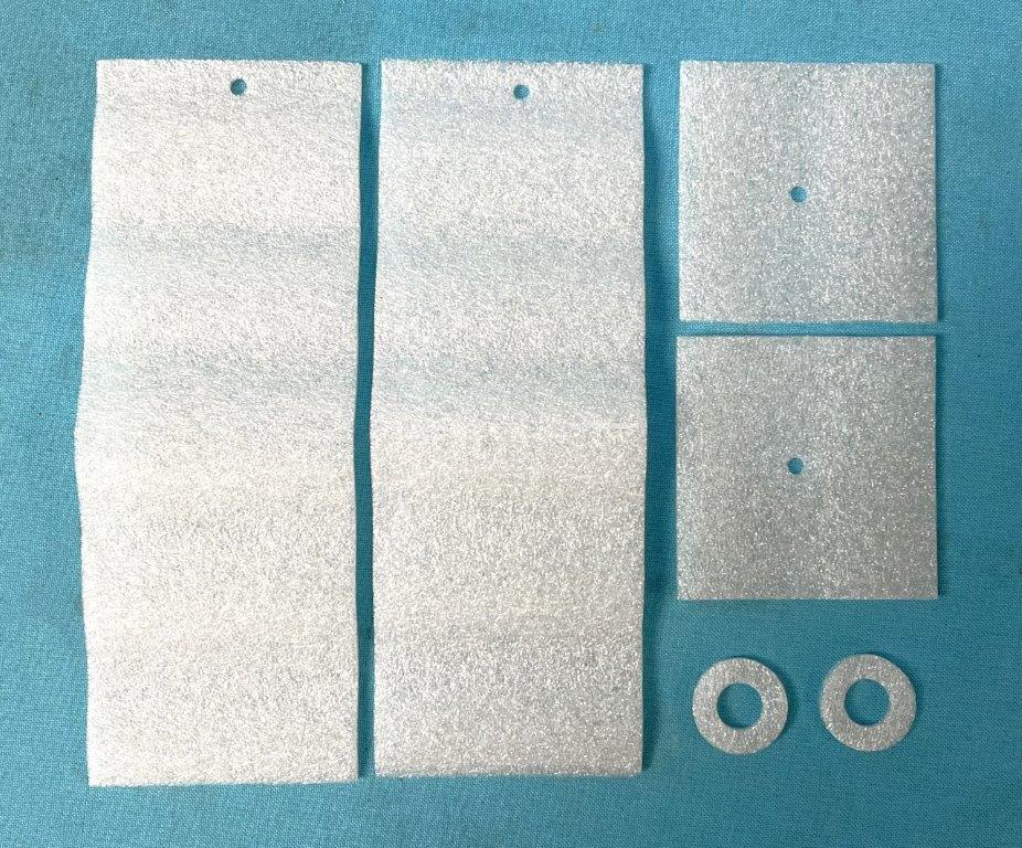 Rear window mldg white foam gaskets found on the inside of the rear window mouldings (See Part #LA-645PBRWS) "SET"