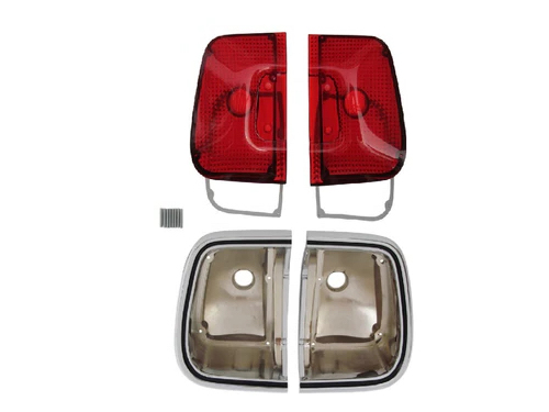 Tailight assemblies (pair) - both lenses and both chromed tailight bezels and gaskets...