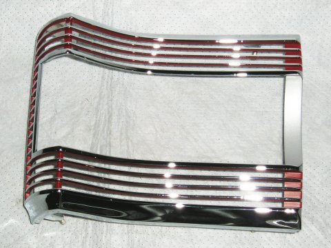 Tail light bezel - Drivers side. Please Note:
The left side bezel was incorrectly labeled on the back as the right side and visa versa for the right side as well.  So what says "L" for left is actually the passenger "R" right side and visa versa.