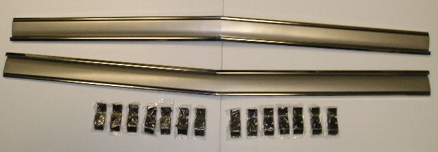 Temp out of stock - Top and Bottom Trunk Moldings with hardware.  Includes hardware kit part #MY-68CTCS. -discount exempt