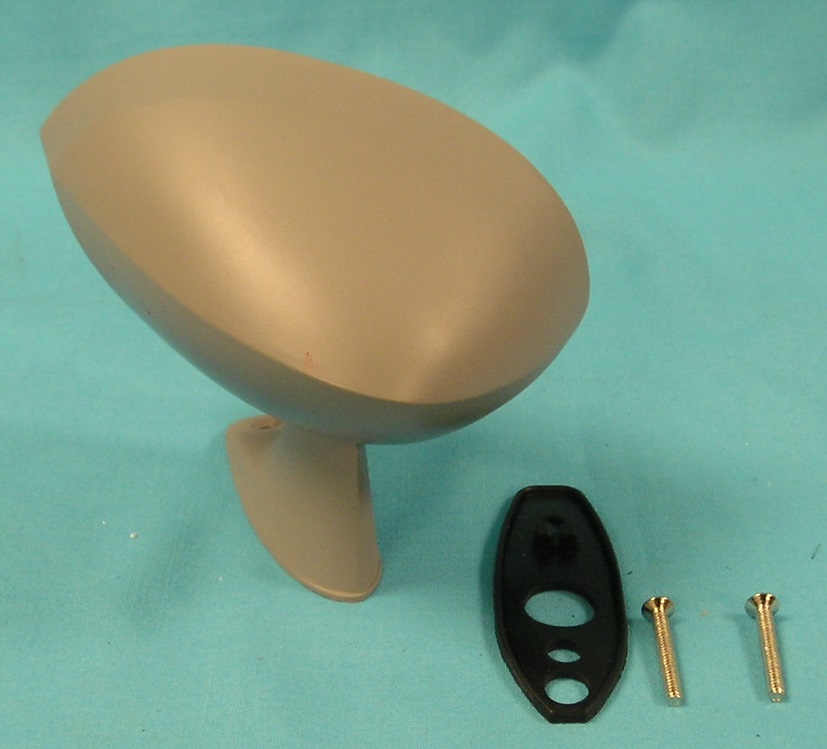 Rally Side View Mirrors - Manual Style - Passenger Side Rallye side view mirror with posts - Primer version (ready for paint) (Discount exempt)