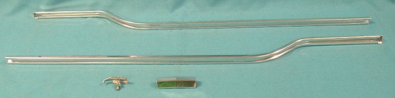 Hood molding set (all 3 pieces).  High quality reproduction unlike another mfg. on the market that you can bend with your fingers.  Hardware NOT included.