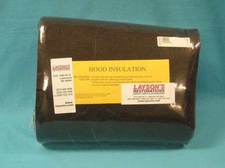Hood Insulation -  Measure 1" in thickness.  For any 1963-64 PLYMOUTHS and 1963 DODGE.