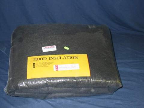 Hood insulation patterned directly from originals.