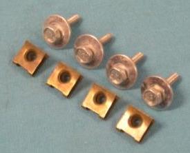 Screw & U-nut package for mounting fan shroud to radiator -4 screws and nuts.(Set)
