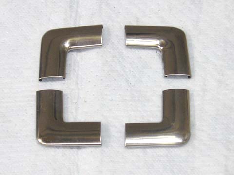Front Windshield Chrome lockstrip corner clips - Revell Mldg Clip Set of 4 - Barracuda / Valiant / Dart