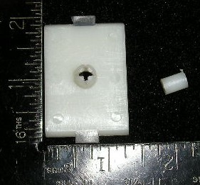 Square Rocker Molding Clip for 1967 GTX.  <b>Note:</b><i>  Can also fit for 1964-65 Barracuda / 65 Valiant Signet models rocker mldgs with slight sanding down on ends to fit </i>. CLIP ONLY!! Plug needed for this part #:: GM-1510P.  If installing on A-body - please call for technical advice on how to use for install on rocker mldgs.