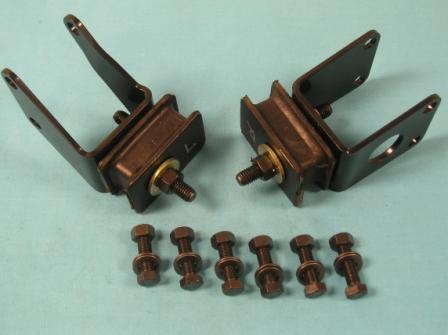 Engine Mount Conversion Kit - Slant Six & 273 to 340/360
Bolts directly onto your V8 K-member.  If going to a 318 motor - you do not need this kit. No steering 
changes required on V8. Fits power steering and power brake cars.  Requires drivers side 273-style exhaust manifold.  Discount exempt.
(Casting #2465 847).