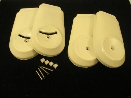 Seat Hinge/Frame Covers, Bucket Seat - White (set of 4) - Discount exempt.