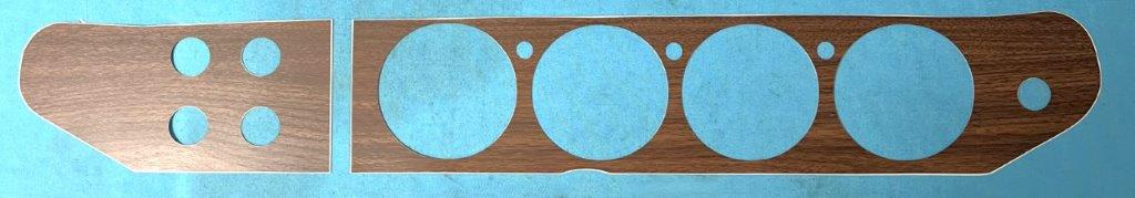Direct Reset - 2 Piece Dash woodgrain kit(4 switch left panel)- with rear defog, no pwr top