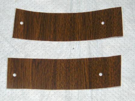 Reproduction (L&R) dash end cap covers. <b>pair</b>  This is the woodgrain only that mounts to the covers.