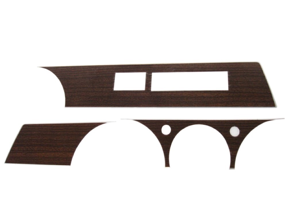 Dash Woodgrain Overlay - 340 Dash woodgrain decal – upper with no hazard switch opening