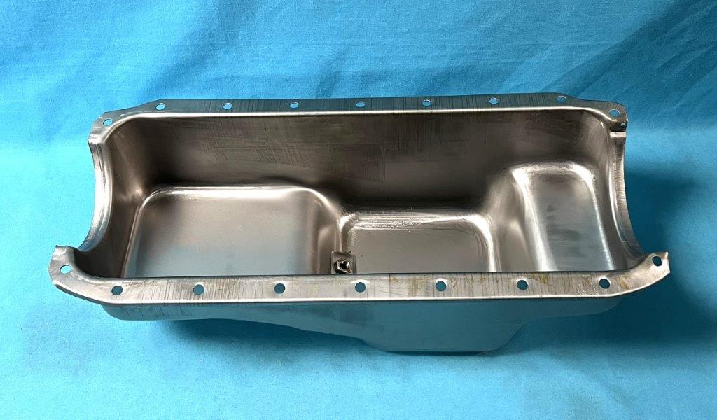 Reproduction Oil Pan 360 motor Unplated Stock pan