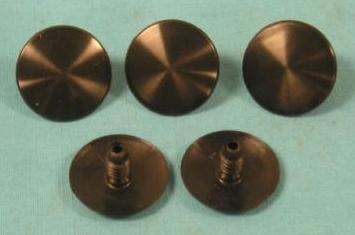 Upper grille retainers.  Set of (5) round black retainers.