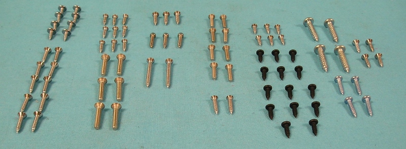 Interior Screw Kit, Barracuda Convertible (83 screws) - 8 sill plate (outer), 4 sill plate mldg (inner), 6 quarter panel, 2 pillar mldg, 6 sunvisor and COnv hold down bracket, 3 center mirror, 7 dash bezel, 2 kick panel, 8 seat side mldg (upper), 8 quarter seal, 4 armrest bezel and 4 armrest pad screws