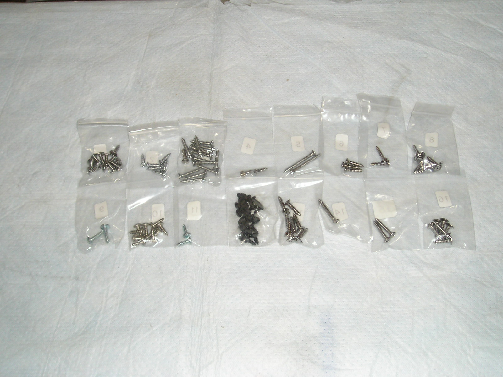 Interior Screw Kit, Road Runner / Charger SE & R/T - (94 screws) - (12) sill plate mldg (outer), 6 windshield mldg (upper), 14 windshield mldg (rear), 2 pillar mldg, 2 roofrail, 3 dash speaker, 6 quarter panel, 10 seat back mldg, 2 coat hook, 12 door seal, 6 quarter seal, 6 sunvisor, 3 center mirror, 2 kick panel and 6 dash panel screws.