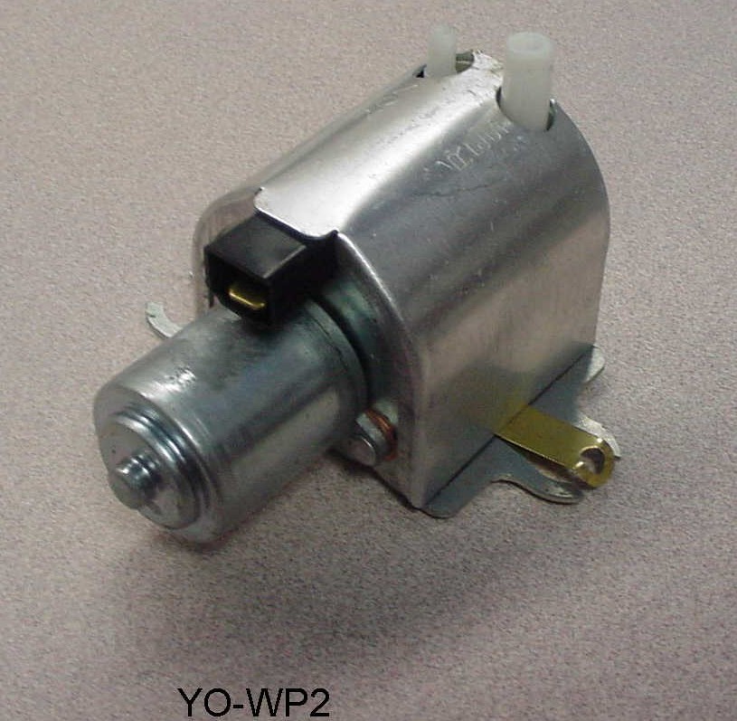 Electric Windshield washer pumps - Reproduction.  Metal finish held in place at three mounting locations as original (no hardware is included)