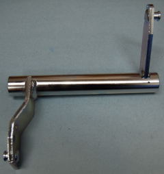TORQUE SHAFT Z-BAR .  Big Block 66-70 B-body, Small block 70-74 E-body & 71-74 B-body.  Also works in 1970 and later B/E-body cars when using earlier 11" cast iron or Lakewood bellhousing (tube usually needs shortened on bellhousing end with Lakewood bellhousing).  9" tube length, lower offset adjuster arm welded 1-1/4" from end of tube.
